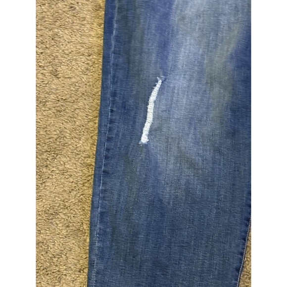 Molly & Isadora Jeans Womens Plus Size 22 Blue Distressed Denim Stretch Destroy - Picture 3 of 11